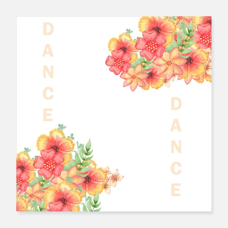 Dance Dance Poster 40x40 cm