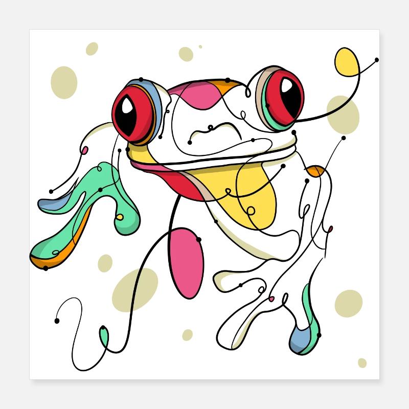 Grenouille Poster 40 x 40 cm
