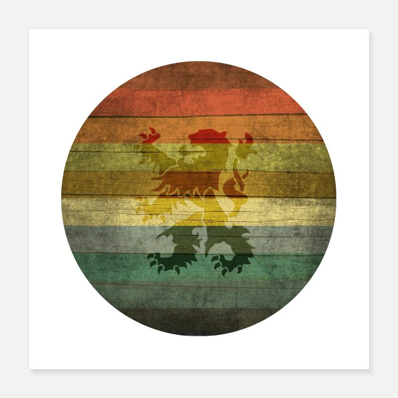 flanders sunset vintage Poster 16" x 16" (40x40 cm)