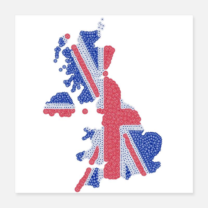 Drapeau britannique | drapeau britannique Poster 40 x 40 cm