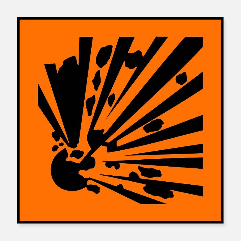 symbol explosive Poster 16" x 16" (40x40 cm)