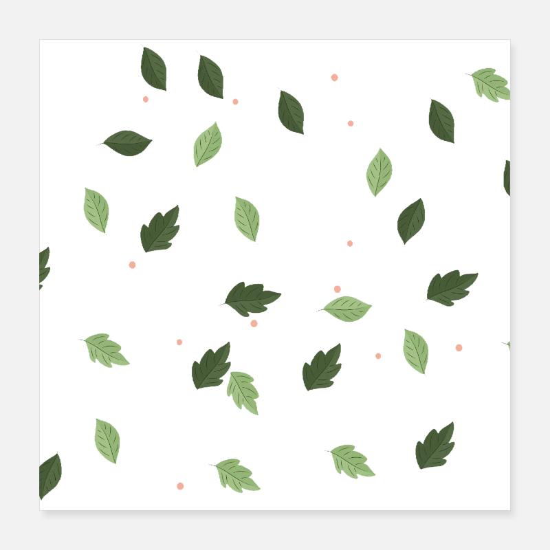 FEUILLES VERTES D’ESPOIR Poster 40 x 40 cm