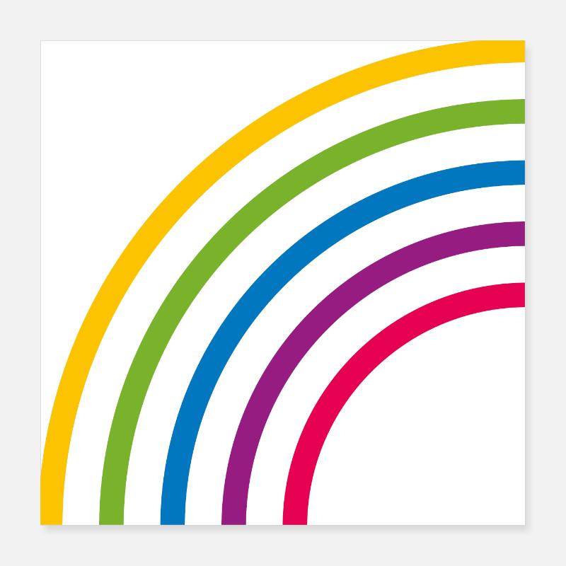 DEMI-ARC-EN-CIEL Poster 40 x 40 cm