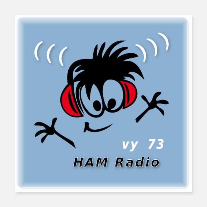 Amateurfunker, Funker, Computer Poster 40x40 cm