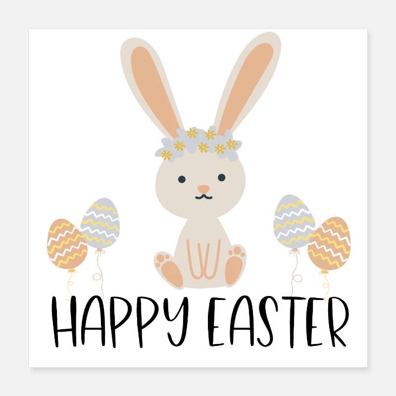 Happy Easter - Easter Poster 16" x 16" (40x40 cm)