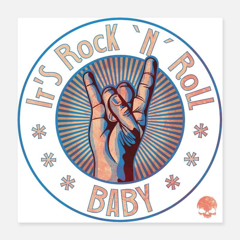 It is Rock and Roll Baby ! Poster 40x40 cm