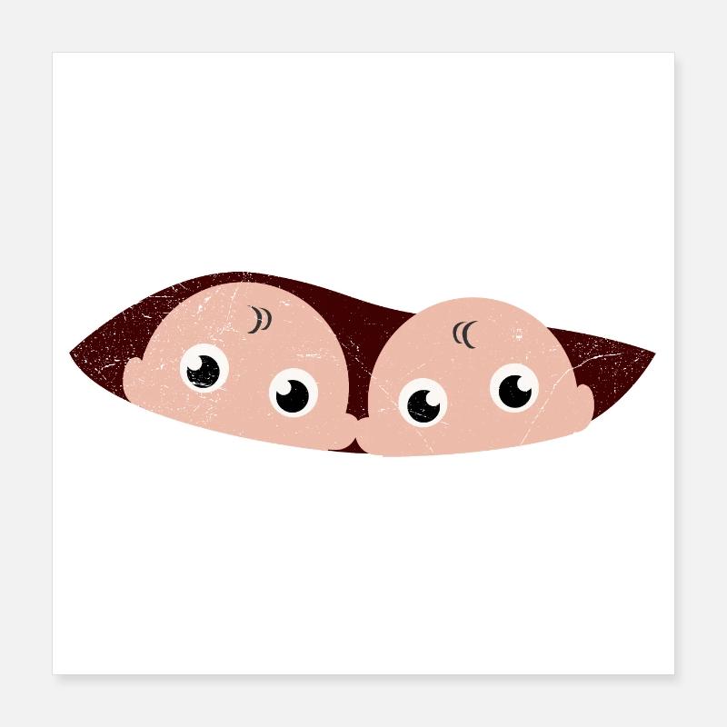 Twins Peak Future Twins Mom Gift Idea Poster 16" x 16" (40x40 cm)