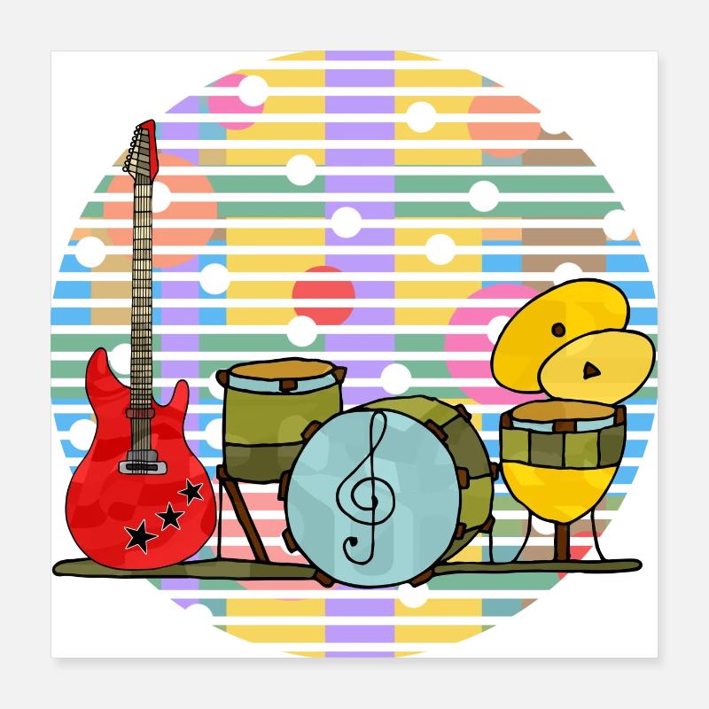 Musical instruments Poster 16" x 16" (40x40 cm)
