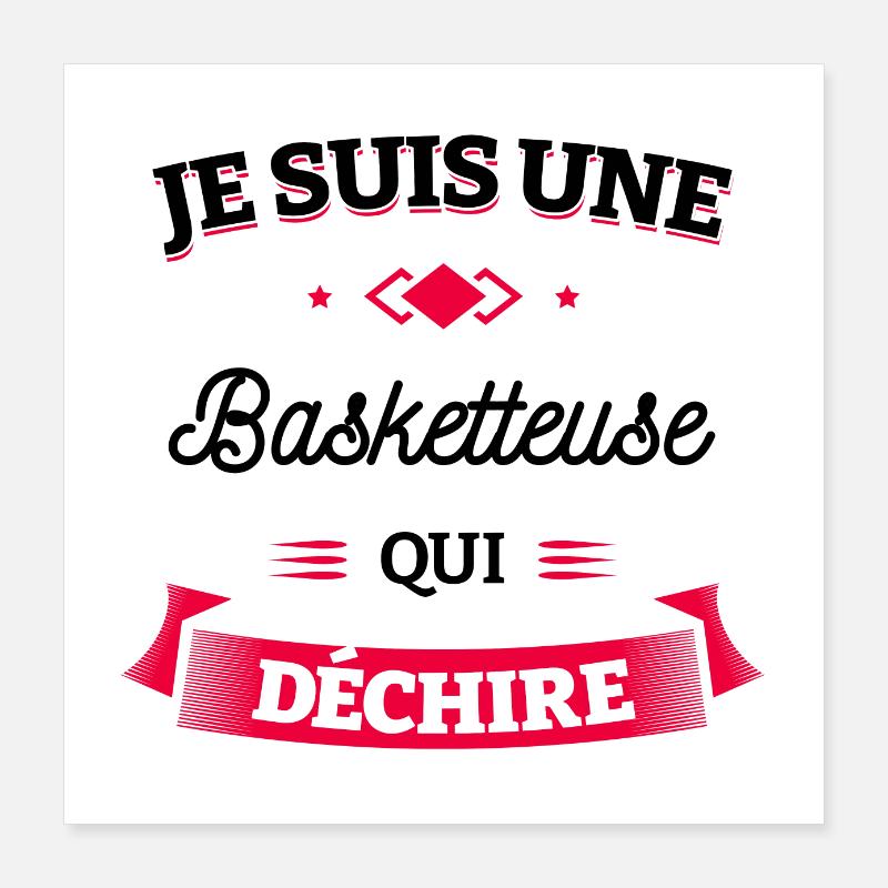BASKETTEUSE QUI DÉCHIRE Poster 40 x 40 cm