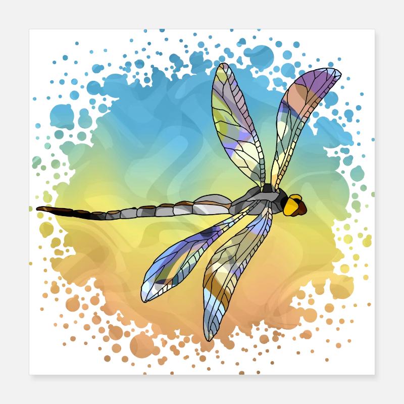 dragonfly Poster 16" x 16" (40x40 cm)