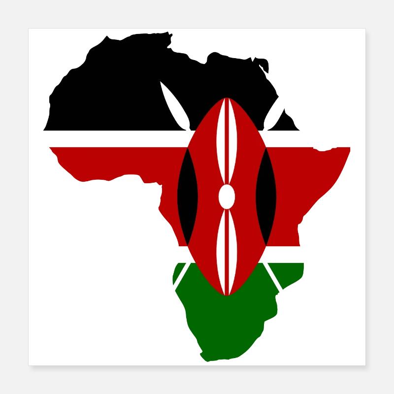 Kenya Poster 16" x 16" (40x40 cm)