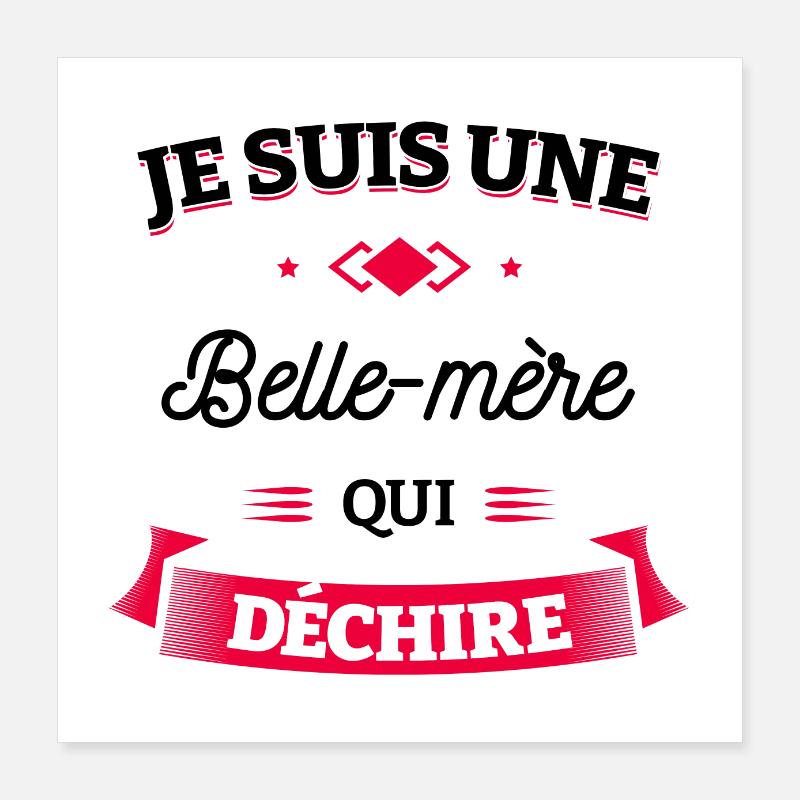 BELLE-MÈRE QUI DÉCHIRE Poster 40 x 40 cm