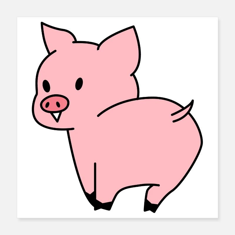 Süßes Schwein Poster 40x40 cm