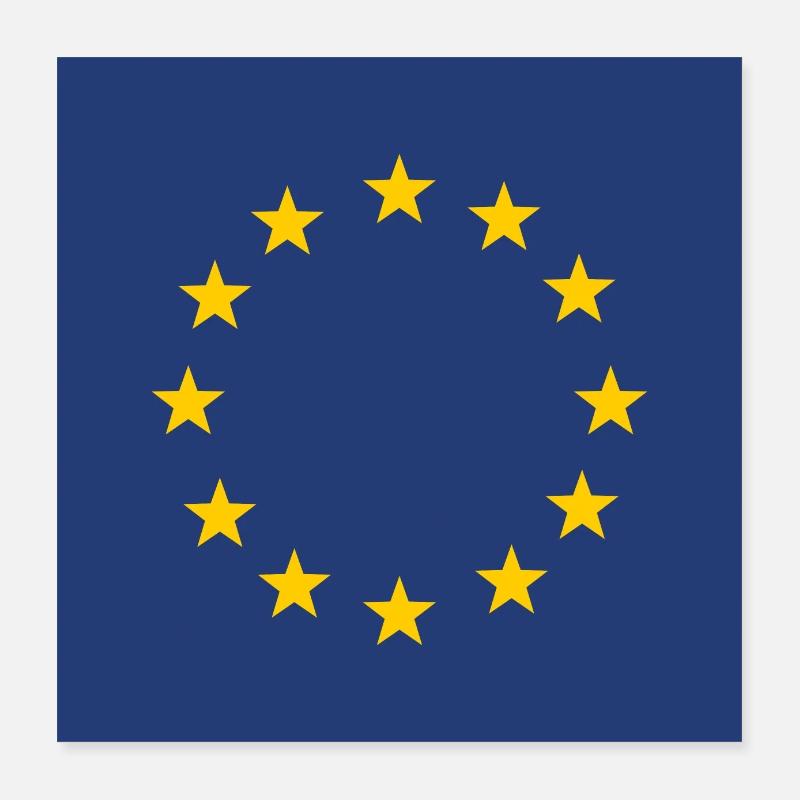 Europäische Flagge Geschenk - EU-EU-Flagge-Geschenk Poster 40x40 cm