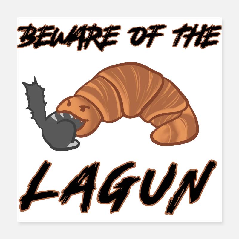 Beware der Lagune Poster 40x40 cm