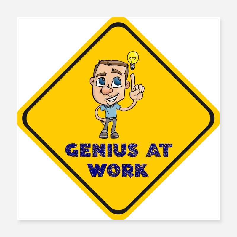 The ingenious nerd Poster 16" x 16" (40x40 cm)