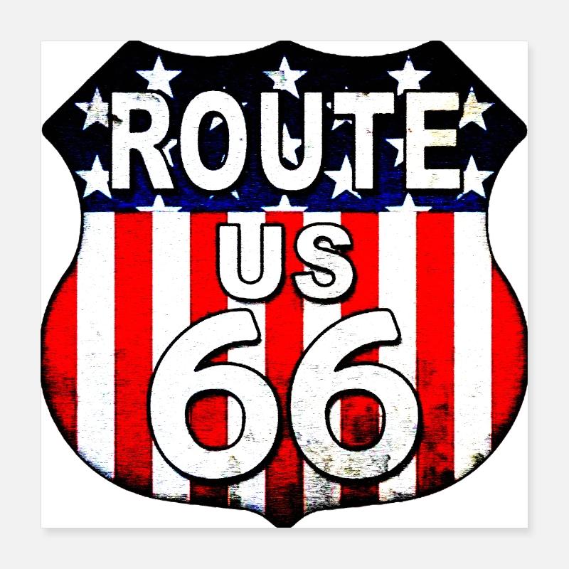 VOITURE ROUTE TSHIRT Poster 40 x 40 cm