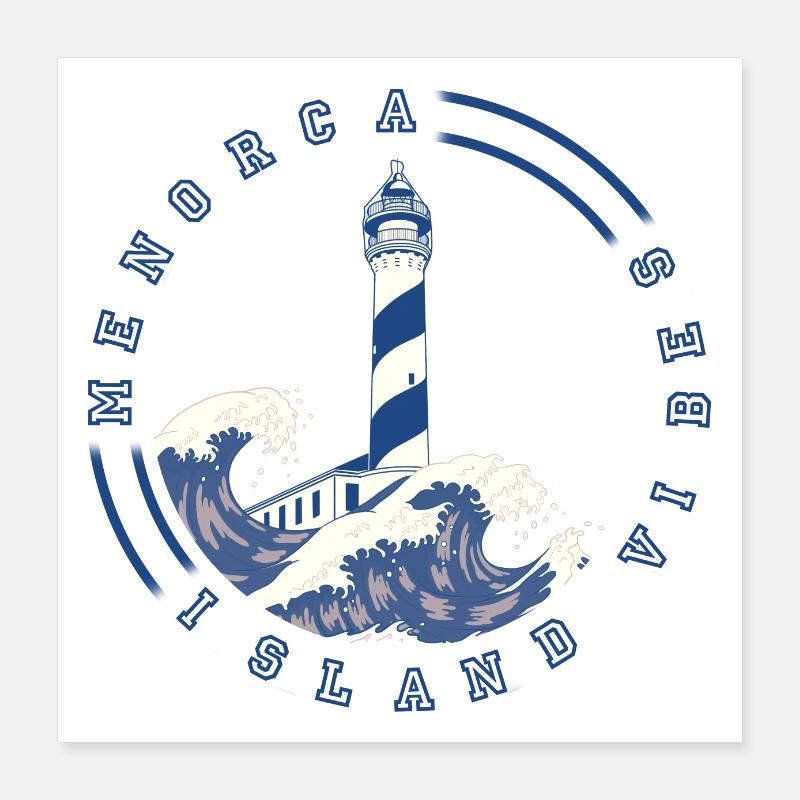 Menorca ISLANVIBES blue Poster 16" x 16" (40x40 cm)