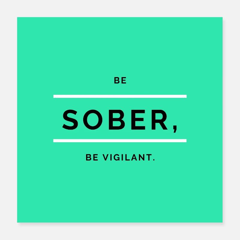 Soyez sobre 4 Poster 40 x 40 cm