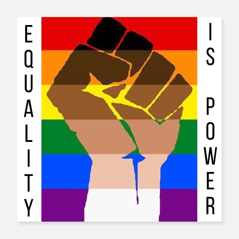 Égalité LGBT BLM Poster 40 x 40 cm
