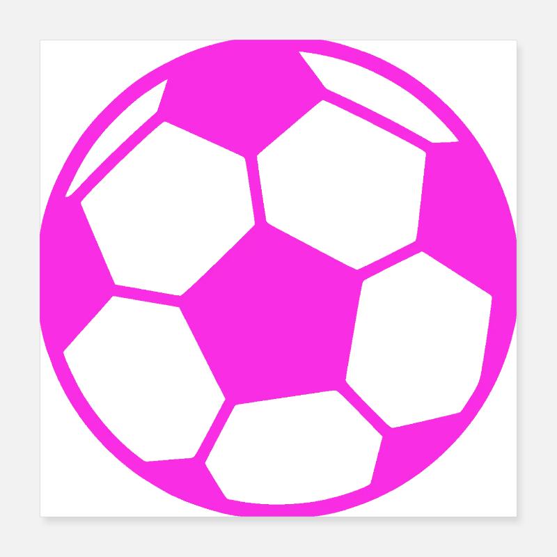 Fussball pink Poster 40x40 cm