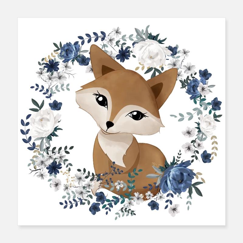 Fleur de renard Poster 40 x 40 cm