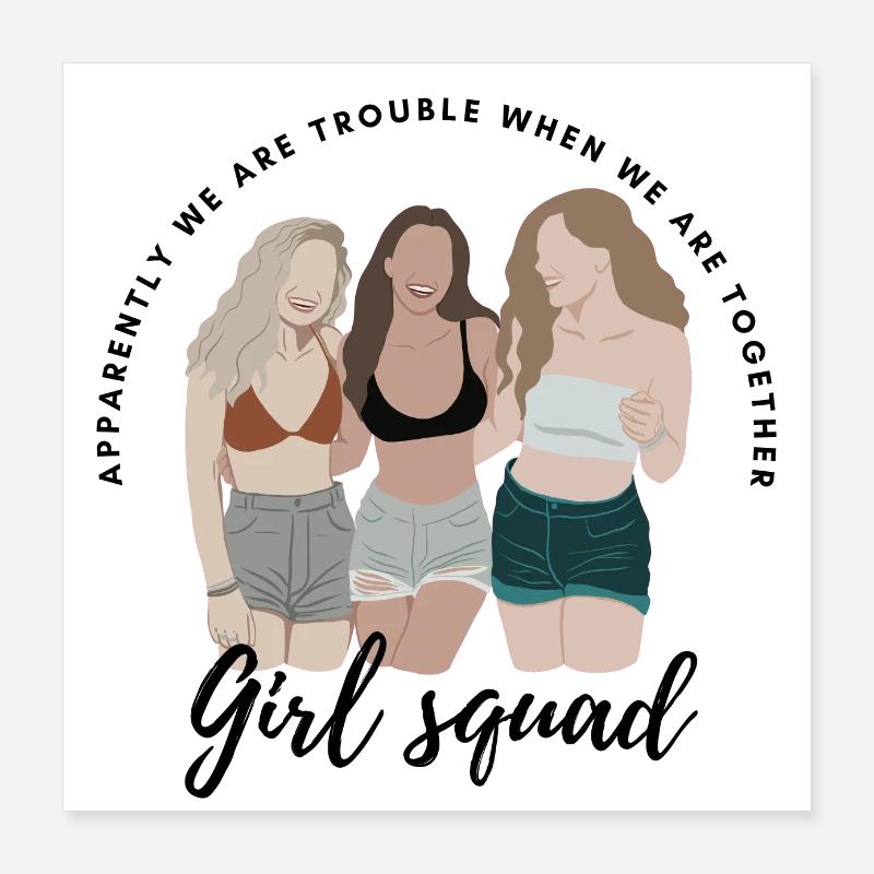 Équipe de filles Poster 40 x 40 cm