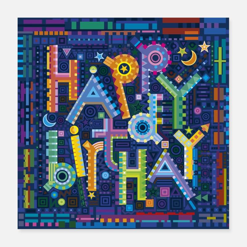 The Birthday Theme Poster 40x40 cm