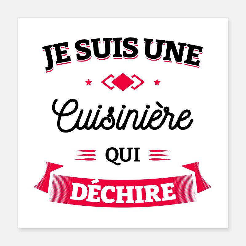 CUISINIÈRE QUI DÉCHIRE Poster 40 x 40 cm