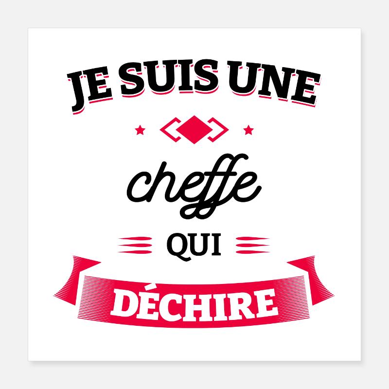 CHEFFE QUI DÉCHIRE Poster 40 x 40 cm