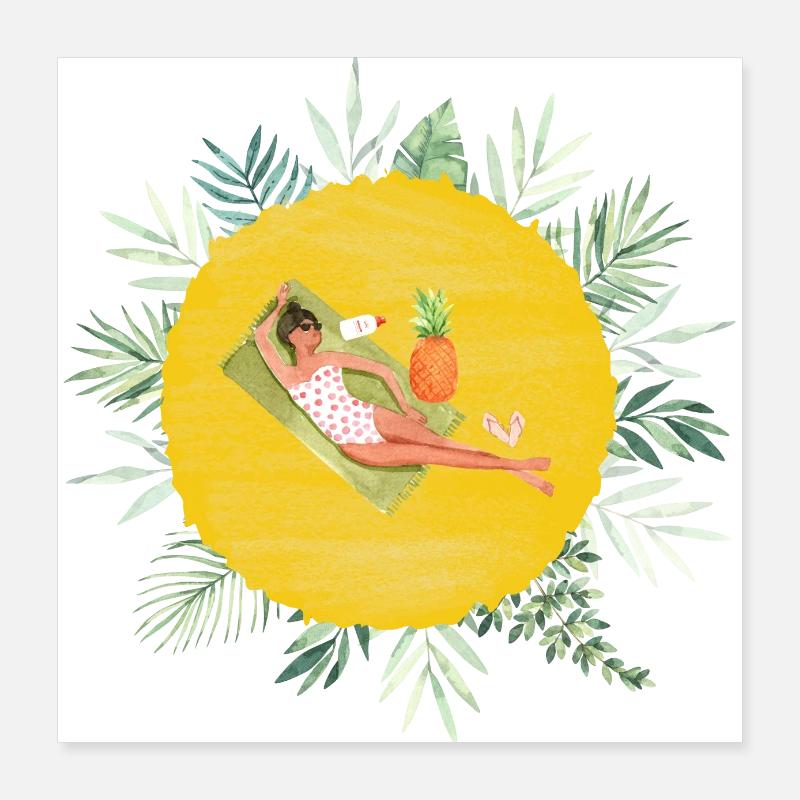 Sommerurlaub Poster 40x40 cm