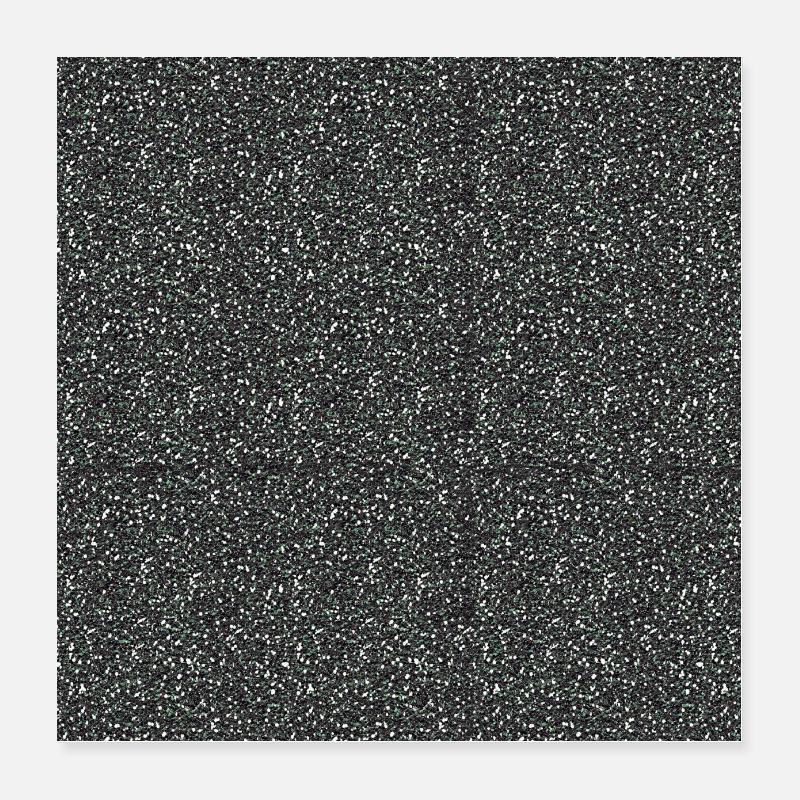 Black Silver Glitter Pattern Fancy Poster 16" x 16" (40x40 cm)