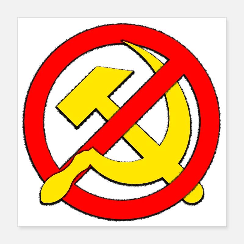 Ingen kommunisme Poster 40x40 cm