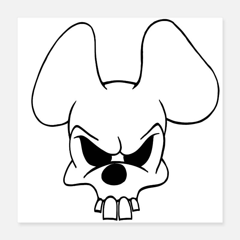 Heavy Metal Mouse Poster 16" x 16" (40x40 cm)