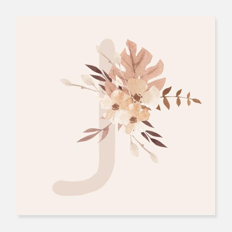 BOHOArtPoster Design J Poster 40 x 40 cm