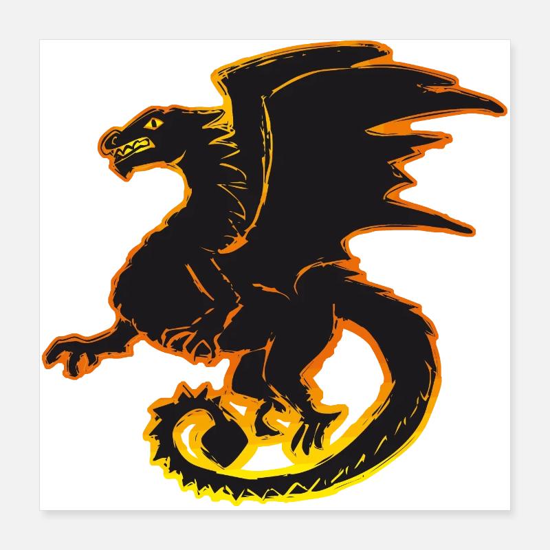 Dragon, Dragon, dragon, draco, fire, fire Poster 16" x 16" (40x40 cm)