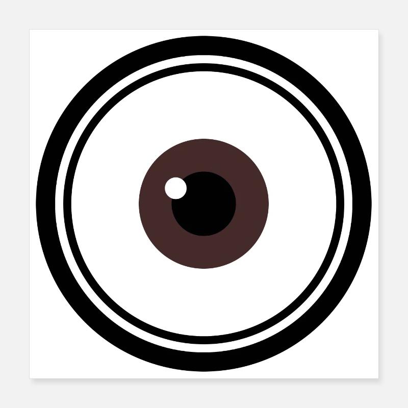 Œil brun Poster 40 x 40 cm