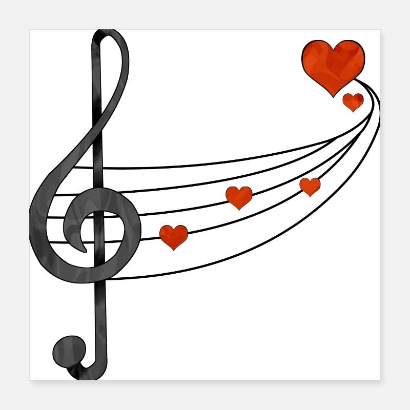 Musik Poster 40x40 cm