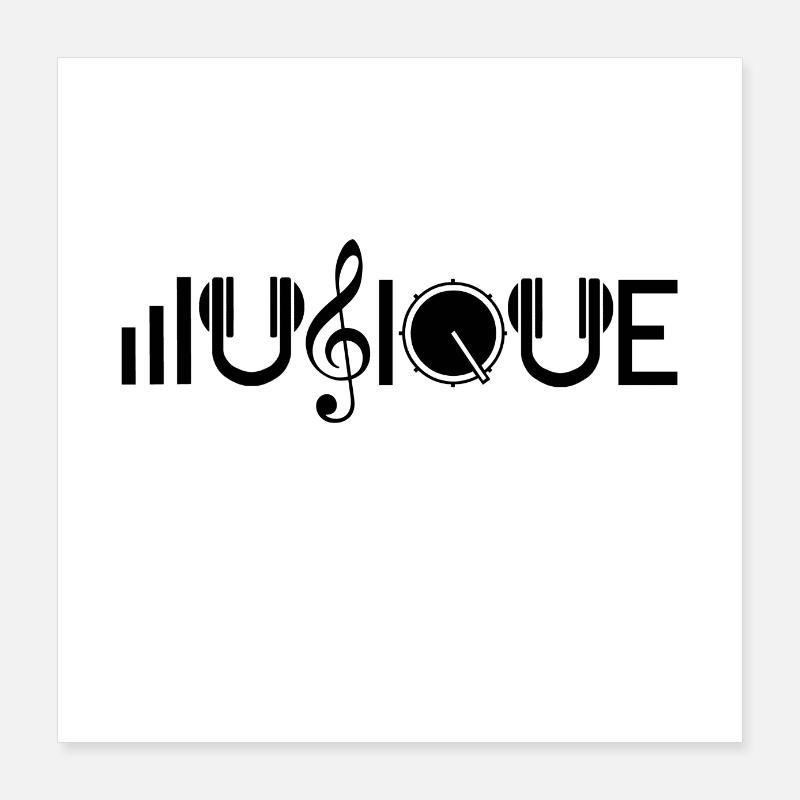 MUSIQUE ! Poster 40 x 40 cm