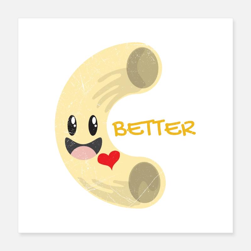 Mac & Cheese Better Together Partner Look Gift Poster 16" x 16" (40x40 cm)