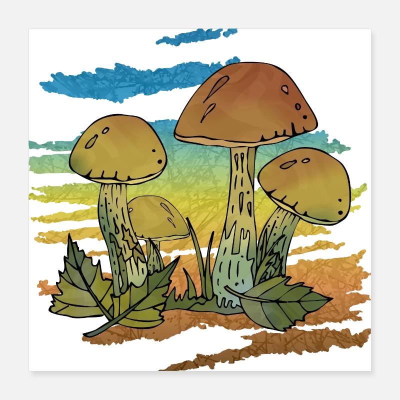 Fungi Poster 16" x 16" (40x40 cm)