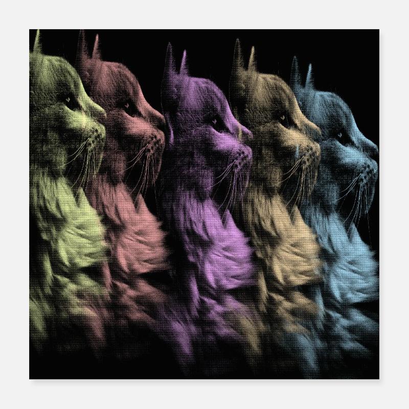 Félin Poster 40 x 40 cm