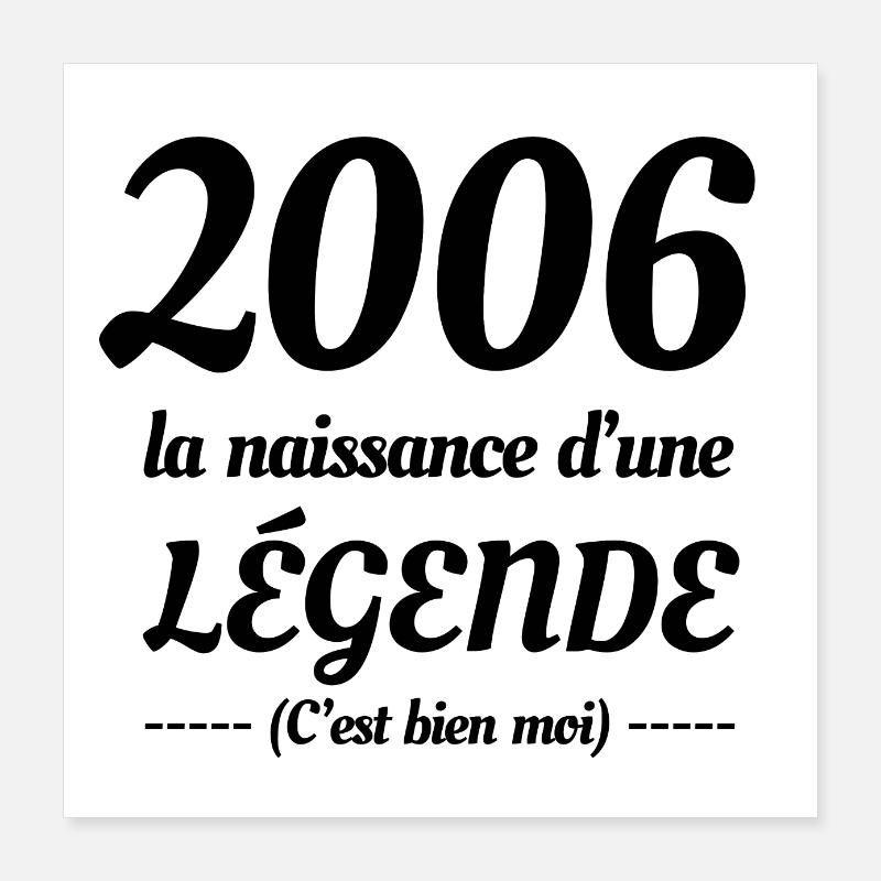 2006 NAISSANCE D’UNE LÉGENDE Poster 40 x 40 cm