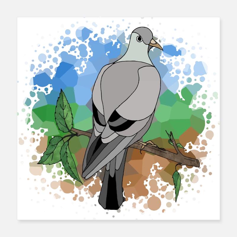 Vogel Poster 40x40 cm
