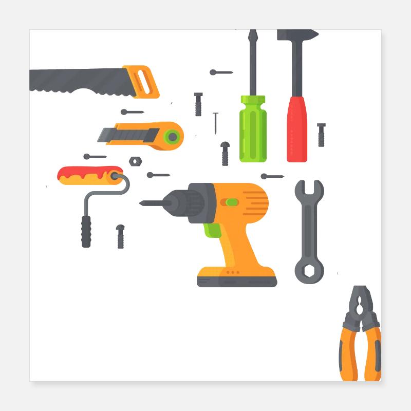Toolkit, Handwerker Poster 40x40 cm