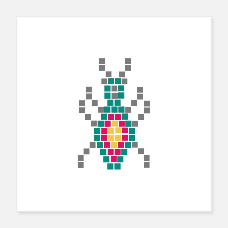 Maya Symbol Eternal Love The Maquech Beetle Tattoo Poster 16" x 16" (40x40 cm)