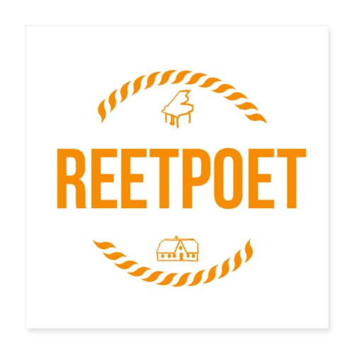 Reetpoet | Logo Orange - Poster 40x40 cm