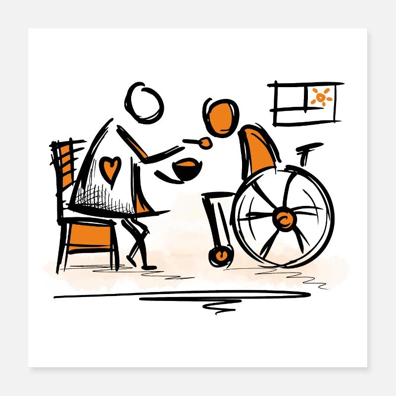 Senior Caregiver Nice Gift Poster 16" x 16" (40x40 cm)