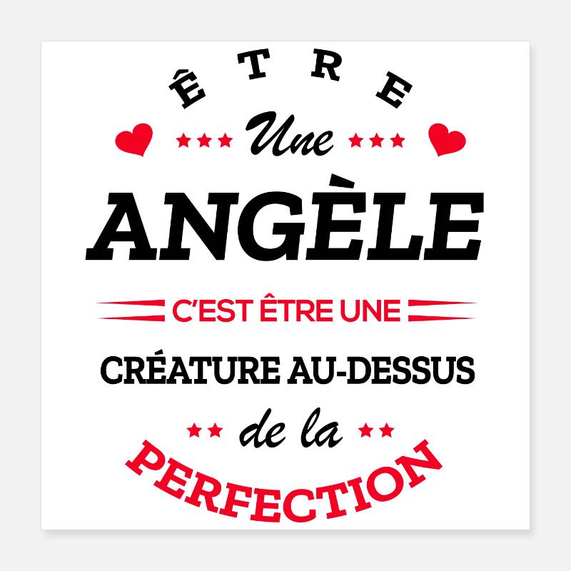 ANGÈLE PARFAITE - NOM ANGÈLE Poster 40 x 40 cm