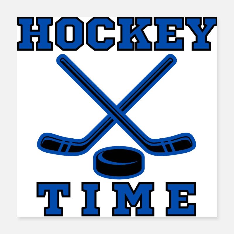 Hockey Time Original Gift Idea Poster 16" x 16" (40x40 cm)